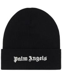 Palm Angels - Logo Embroidered Knit Beanie - Lyst
