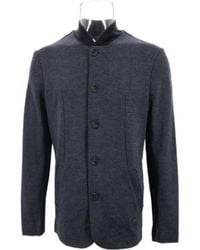 Armani Collezioni - Small Collar Long-Sleeved Casual Jacket - Lyst