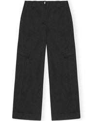 Ganni - Herringbone Mid Waist Trousers - Lyst
