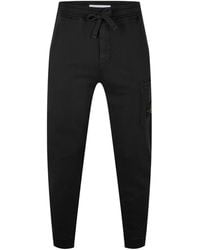 Stone Island - Logo Cotton Lightweight Fleece Joggers - Lyst