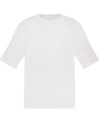 Brunello Cucinelli - Short Sleeved Mock Neck T-Shirt - Lyst