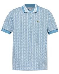 Lacoste - Monogram Jacquard Classic Fit Polo Shirt - Lyst