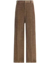 Brunello Cucinelli - Monili Detailed Straight Leg Trousers - Lyst