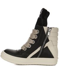 Rick Owens Oversized-Tongue Sneakers in Black for Men | Lyst