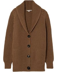 Stella McCartney - Oversized Ribbed Wool Cardigan - Lyst