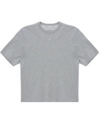 Marine Serre - Logo Embroidered Crewneck T-Shirt - Lyst