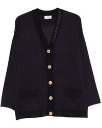 Elisabetta Franchi - Buttoned Slogan Cardigan - Lyst