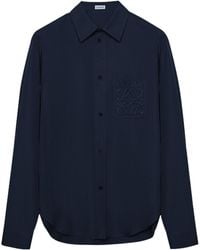 Loewe - Embroidered Logo Pocket Shirt - Lyst