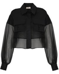 Elisabetta Franchi - Layered Cropped Shirt - Lyst