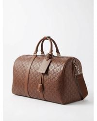 Gucci - Gg Emblem Medium Duffle Bag, Leather - Lyst
