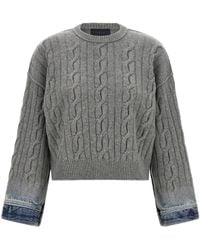 Haikure - Cropped Knit Sweater - Lyst