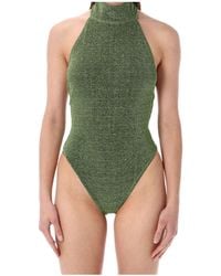 Oséree - Oséree Lumière Halterneck One-Piece Swimsuit - Lyst