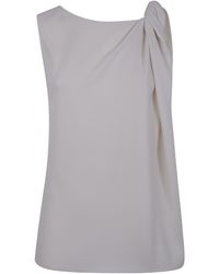 P.A.R.O.S.H. - Pleated Detail Tank Top - Lyst