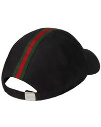 Gucci - Cotton Baseball Hat With Web - Lyst