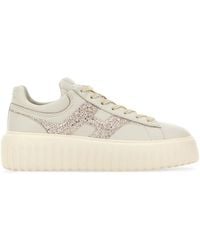 Hogan - H-Stripe Platform Lace-Up Sneakers - Lyst