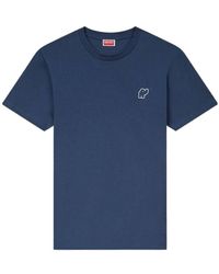 KENZO - Elephant Logo' Embroidered Slim T-Shirt - Lyst