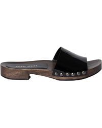 Miu Miu - Patent Leather Clogs - Lyst