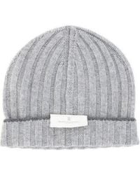 Brunello Cucinelli - Turn-Up Brim Ribbed Beanie - Lyst