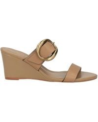 FARM Rio - Solid Color Simple Leather Wedge Sandals - Lyst