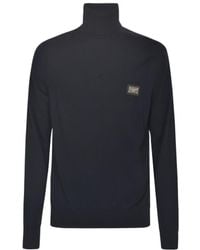 Dolce & Gabbana - Logo Engraved Roll-Neck Jumper - Lyst