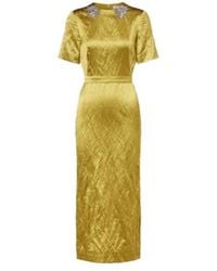 Erdem - Embellished Satin Midi Dress - Lyst