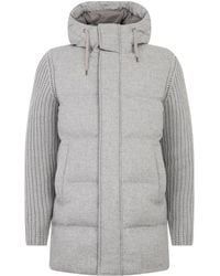 Herno - Knitted Hooded Coat - Lyst