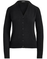 Ralph Lauren - V-Neck Button-Front Cardigan - Lyst