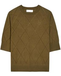 Dries Van Noten - Tuan Diamond-Stitch Merino Wool Top - Lyst