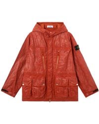 Stone Island - Hooded Jacket With Multiple Pockets - Lyst