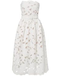 Oscar de la Renta - Lace Bustier Dress - Lyst