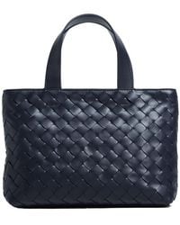 Bottega Veneta - Mini Intrecciato Zipped Tote - Lyst