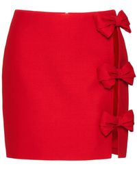 Valentino - Bow Detailed Mini Skirt - Lyst
