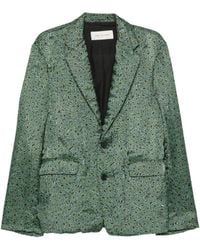 Dries Van Noten - Floral Print Single-Breasted Blazer - Lyst