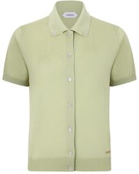 Versace - Short-Sleeve Knitted Cardigan - Lyst