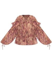 Isabel Marant - Chalis Mandala-Print Gathered Blouse - Lyst