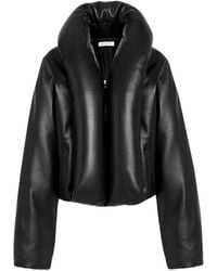 Alaïa - Padded Leather Bomber Jacket - Lyst