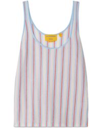 Guest In Residence - Striped Cashmere Tank - Lyst