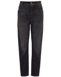 Brunello Cucinelli - Equestrian Straight-Leg Jeans - Lyst