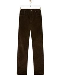 Loewe - Corduroy Mid Waist Trousers - Lyst