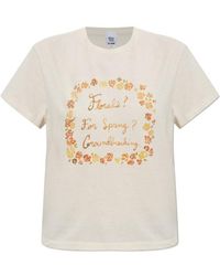 RE/DONE - 1950S Boxy Floral Print T-Shirt - Lyst