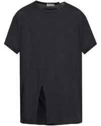 Yohji Yamamoto - Slit-Detail Short-Sleeve T-Shirt - Lyst
