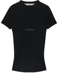 Alexander Wang - Logo Ribbed Knitted Top - Lyst