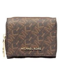 MICHAEL Michael Kors - Empire Signature Logo Tri-Fold Wallet - Lyst