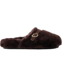 Ancient Greek Sandals - Vasilitsa Buckled Shearling Clogs - Lyst