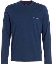 Kiton - Logo-Print Long-Sleeve T-Shirt - Lyst
