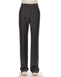 Valentino - Pleated Straight Leg Pants - Lyst