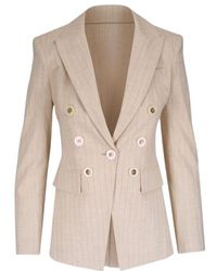 Veronica Beard - Pinstripe Double-Breasted Blazer - Lyst
