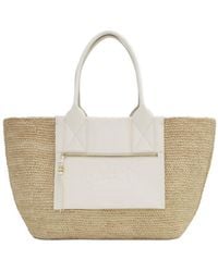 Ganni - Medium Raffia Tote - Lyst