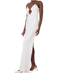 Galvan London - Kite Long Dress With Openwork Sequins - Lyst