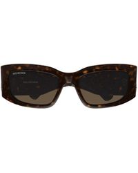 Balenciaga - Eyewear Rectangle Frame Sunglasses - Lyst